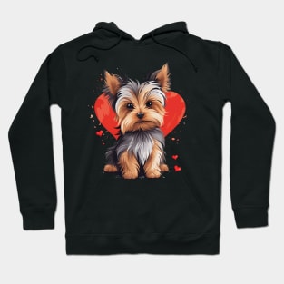 Yorkie Owner Mom Dad Yorkshire Terrier Dog Lover Valentine Hoodie